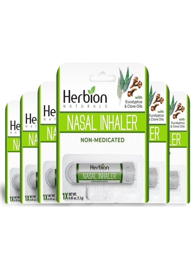HERBION Naturals Nasal Inhaler Non-Medicated - Relieves Nasal Congestion & Blockage, Sinusitis & Allergic Conditions - 6 Packs - Image 1